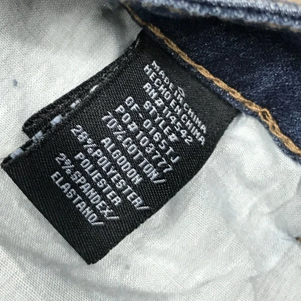 Dollhouse Denim Jean Mini Skirt ~ Distressed ~ Blue ~ Sz 9 ~ 5 Pockets